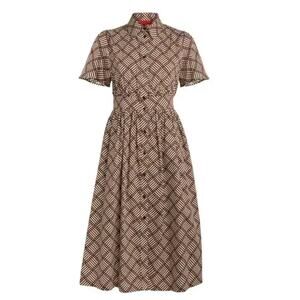 Max & Co x Duro Olowu GAO patterned midi dress | Sz 8, Brown NWT